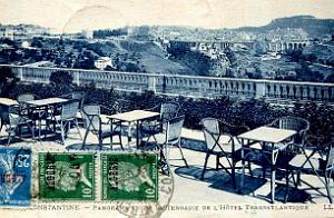 Constantine - Panorama de la Terrasse Hotel Transatlantique - 1924